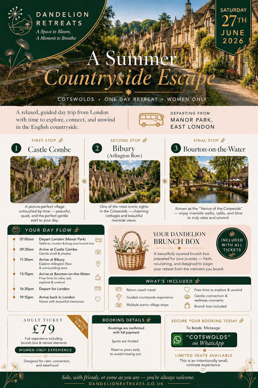 Cotswolds Womens Wellness Day Retreat
